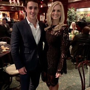 LuLus Black Lace Midi Dress